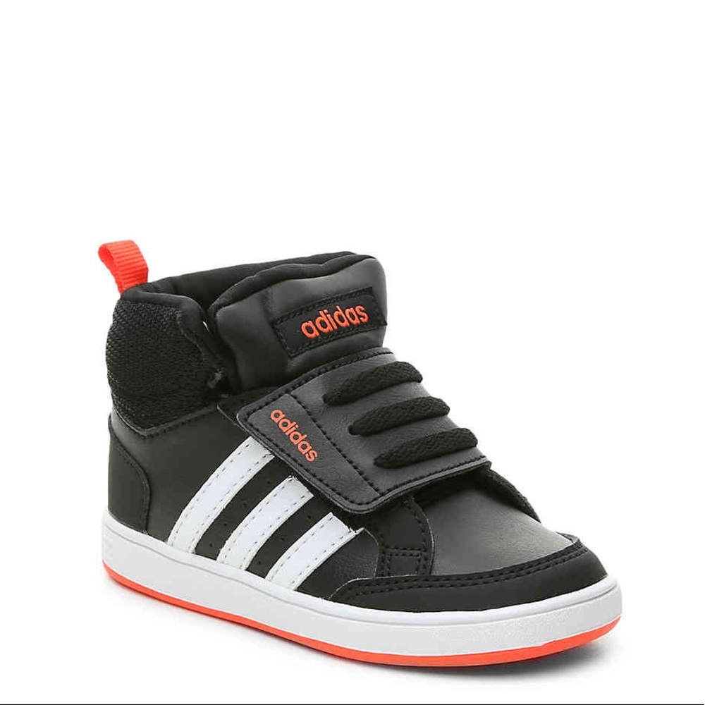 adidas hoops mid toddler high top black